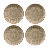 Bonna China Earth dia.7.5"  Round Brown Porcelain Plate (Set of 4)
